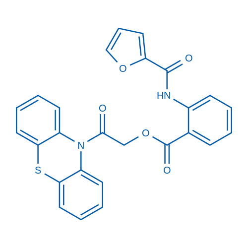 2-Oxo-2-(10H-phenothiazin-10-yl)ethyl 2-(furan-2-carboxamido)benzoate 250mg