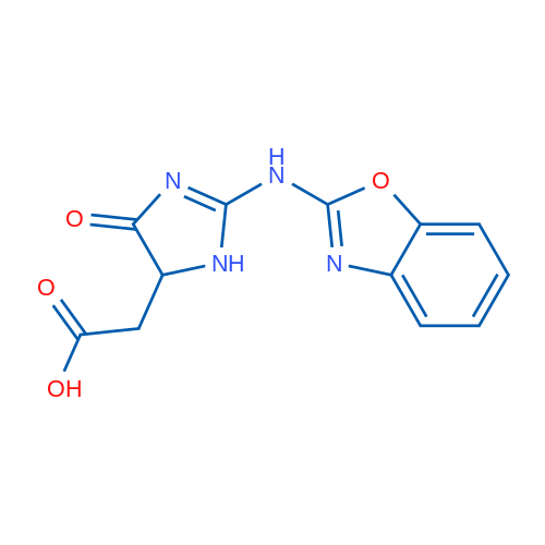 2-(2-(Benzo[d]oxazol-2-ylamino)-4-oxo-4,5-dihydro-1H-imidazol-5-yl)acetic acid 1g