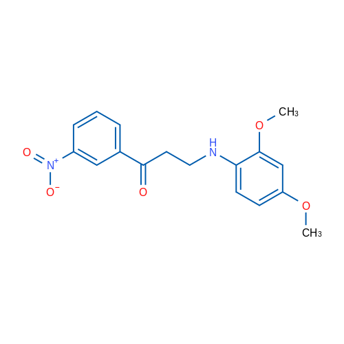 3-((2,4-Dimethoxyphenyl)amino)-1-(3-nitrophenyl)propan-1-one 1g