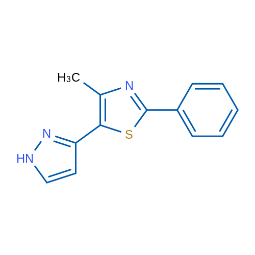 4-Methyl-2-phenyl-5-(1H-pyrazol-3-yl)-1,3-thiazole 1g
