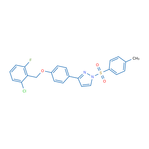 3-{4-[(2-chloro-6-fluorophenyl)methoxy]phenyl}-1-(4-methylbenzenesulfonyl)-1H-pyrazole 1g