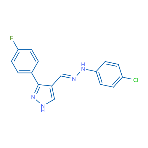 4-[(1E)-[2-(4-Chlorophenyl)hydrazin-1-ylidene]methyl]-3-(4-fluorophenyl)-1H-pyrazole 1g