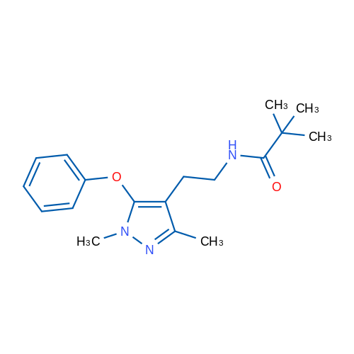N-[2-(1,3-Dimethyl-5-phenoxy-1H-pyrazol-4-yl)ethyl]-2,2-dimethylpropanamide 1g