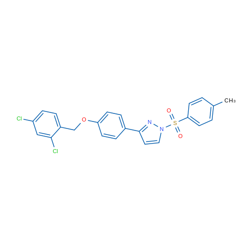 3-{4-[(2,4-dichlorophenyl)methoxy]phenyl}-1-(4-methylbenzenesulfonyl)-1H-pyrazole 1g