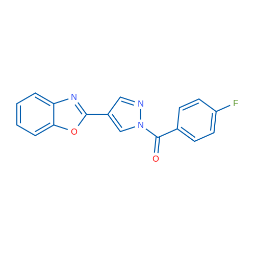 2-[1-(4-Fluorobenzoyl)-1H-pyrazol-4-yl]-1,3-benzoxazole 1g