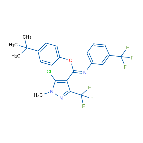 (Z)-(4-tert-Butylphenyl 5-chloro-1-methyl-3-(trifluoromethyl)-N-[3-(trifluoromethyl)phenyl]-1H-pyrazole-4-carboximidate) 1g