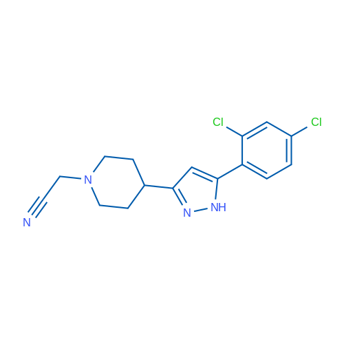 2-{4-[5-(2,4-dichlorophenyl)-1H-pyrazol-3-yl]piperidin-1-yl}acetonitrile 1g