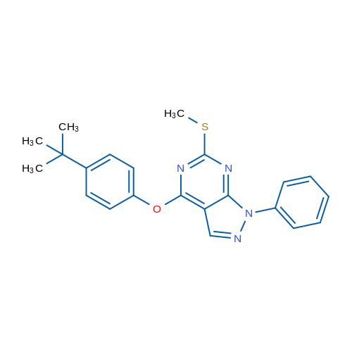 4-(4-tert-Butylphenoxy)-6-(methylsulfanyl)-1-phenyl-1H-pyrazolo[3,4-d]pyrimidine 1g