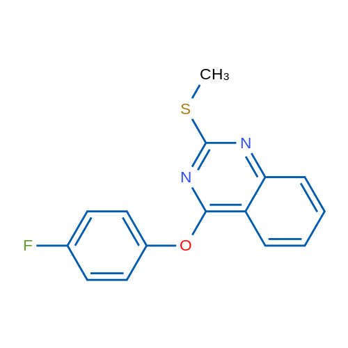 4-(4-Fluorophenoxy)-2-(methylsulfanyl)quinazoline 1g