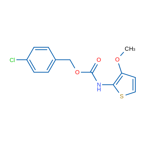 4-Chlorobenzyl (3-methoxythiophen-2-yl)carbamate 1g