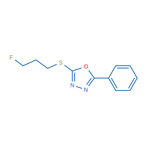 2-[(3-Fluoropropyl)sulfanyl]-5-phenyl-1,3,4-oxadiazole 1g