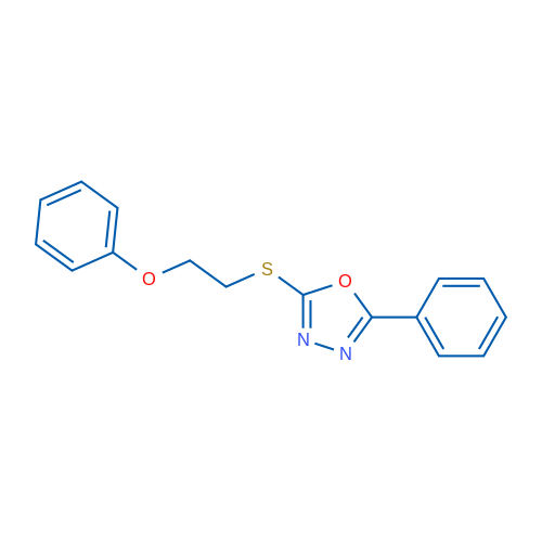 2-[(2-Phenoxyethyl)sulfanyl]-5-phenyl-1,3,4-oxadiazole 1g
