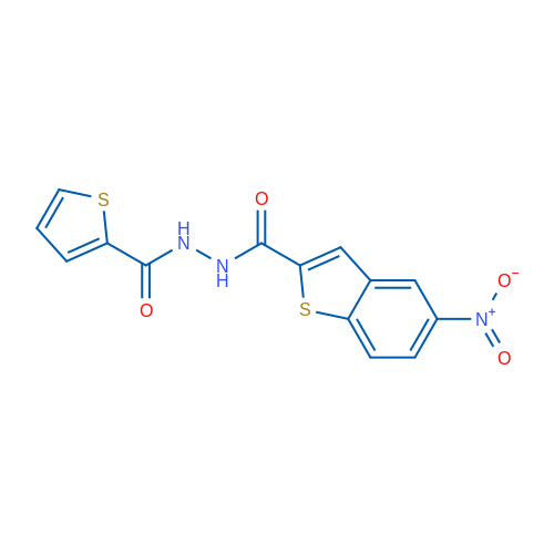 N'-(5-Nitro-1-benzothiophene-2-carbonyl)thiophene-2-carbohydrazide 1g