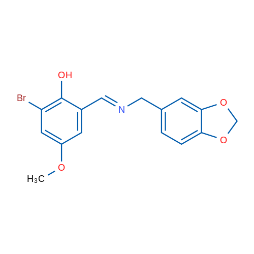 2-[(1E)-{[(2H-1,3-benzodioxol-5-yl)methyl]imino}methyl]-6-bromo-4-methoxyphenol 1g