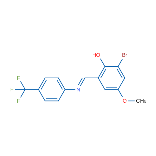 2-Bromo-4-methoxy-6-[(1E)-{[4-(trifluoromethyl)phenyl]imino}methyl]phenol 1g