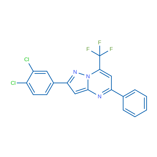 2-(3,4-Dichlorophenyl)-5-phenyl-7-(trifluoromethyl)pyrazolo[1,5-a]pyrimidine 1g