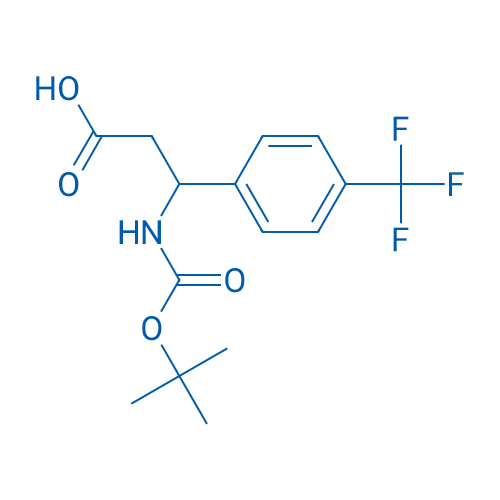 3-((tert-Butoxycarbonyl)amino)-3-(4-(trifluoromethyl)phenyl)propanoic acid 250mg