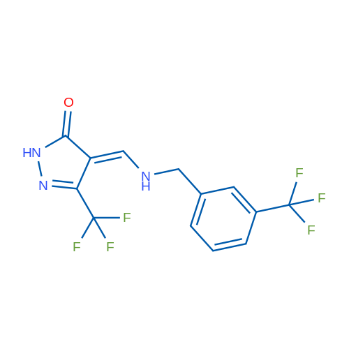3-(Trifluoromethyl)-4-[({[3-(trifluoromethyl)phenyl]methyl}amino)methylidene]-4,5-dihydro-1H-pyrazol-5-one 1g
