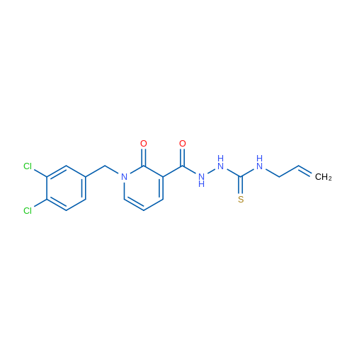 1-[(3,4-Dichlorophenyl)methyl]-2-oxo-N-{[(prop-2-en-1-yl)carbamothioyl]amino}-1,2-dihydropyridine-3-carboxamide 1g