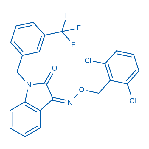 (3Z)-3-{[(2,6-dichlorophenyl)methoxy]imino}-1-{[3-(trifluoromethyl)phenyl]methyl}-2,3-dihydro-1H-indol-2-one 10mg