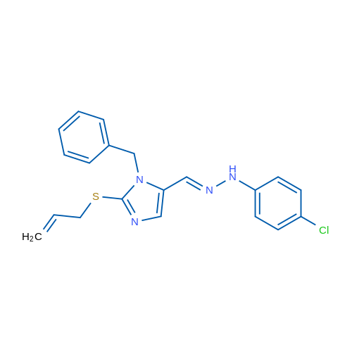 1-Benzyl-5-[(1E)-[2-(4-chlorophenyl)hydrazin-1-ylidene]methyl]-2-(prop-2-en-1-ylsulfanyl)-1H-imidazole 1g