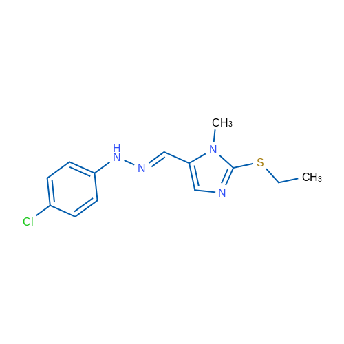 5-[(1E)-[2-(4-Chlorophenyl)hydrazin-1-ylidene]methyl]-2-(ethylsulfanyl)-1-methyl-1H-imidazole 1g