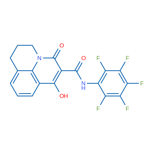 4-Hydroxy-2-oxo-N-(2,3,4,5,6-pentafluorophenyl)-1-azatricyclo[7.3.1.0^{5,13}]trideca-3,5(13),6,8-tetraene-3-carboxamide 1g