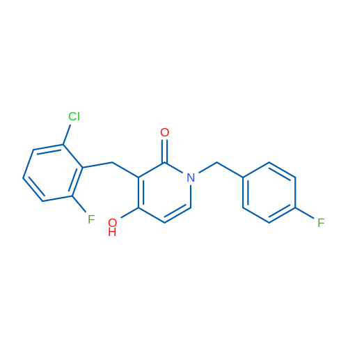 3-[(2-Chloro-6-fluorophenyl)methyl]-1-[(4-fluorophenyl)methyl]-4-hydroxy-1,2-dihydropyridin-2-one 1g