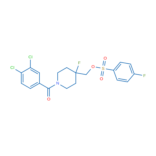 [1-(3,4-Dichlorobenzoyl)-4-fluoropiperidin-4-yl]methyl 4-fluorobenzene-1-sulfonate 1g