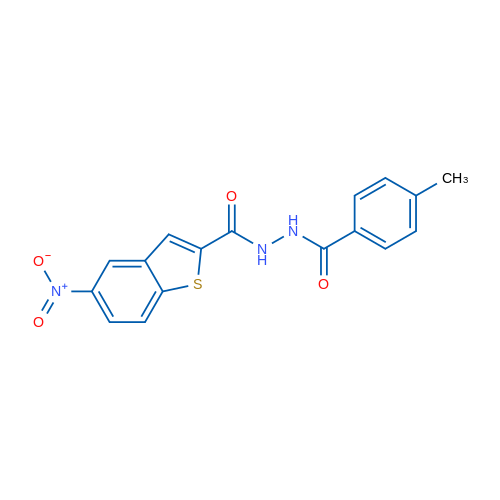 4-Methyl-N'-(5-nitro-1-benzothiophene-2-carbonyl)benzohydrazide 1g