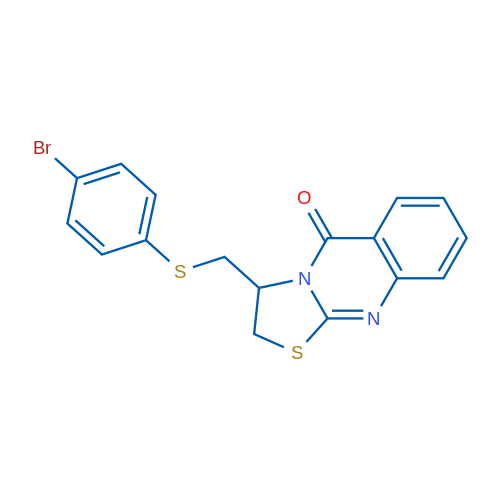 3-{[(4-bromophenyl)sulfanyl]methyl}-2H,3H,5H-[1,3]thiazolo[2,3-b]quinazolin-5-one 1g
