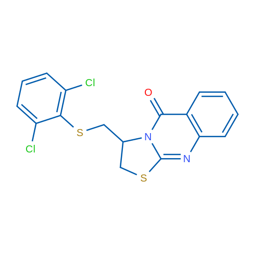 3-{[(2,6-dichlorophenyl)sulfanyl]methyl}-2H,3H,5H-[1,3]thiazolo[2,3-b]quinazolin-5-one 1g