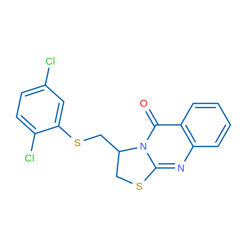 3-{[(2,5-dichlorophenyl)sulfanyl]methyl}-2H,3H,5H-[1,3]thiazolo[2,3-b]quinazolin-5-one 1g