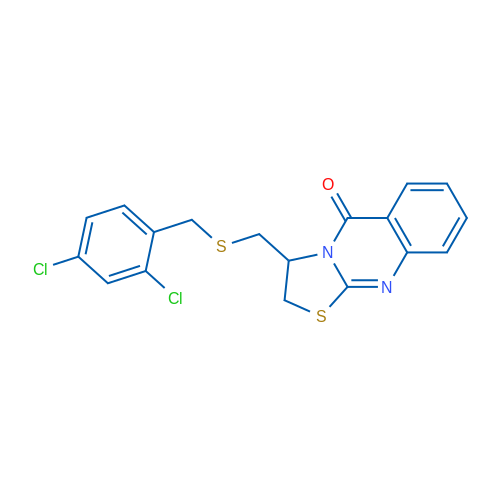 3-({[(2,4-dichlorophenyl)methyl]sulfanyl}methyl)-2H,3H,5H-[1,3]thiazolo[2,3-b]quinazolin-5-one 1g