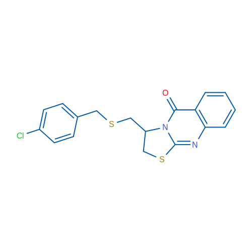 3-({[(4-chlorophenyl)methyl]sulfanyl}methyl)-2H,3H,5H-[1,3]thiazolo[2,3-b]quinazolin-5-one 1g