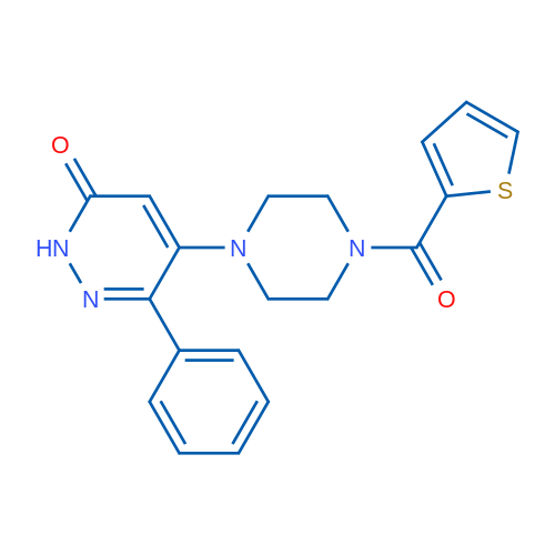 6-Phenyl-5-[4-(thiophene-2-carbonyl)piperazin-1-yl]-2,3-dihydropyridazin-3-one 1g