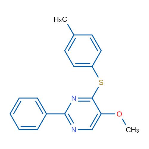 5-Methoxy-4-[(4-methylphenyl)sulfanyl]-2-phenylpyrimidine 1g