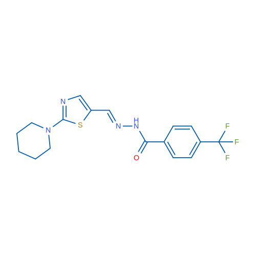 N'-[(1E)-[2-(Piperidin-1-yl)-1,3-thiazol-5-yl]methylidene]-4-(trifluoromethyl)benzohydrazide 1g