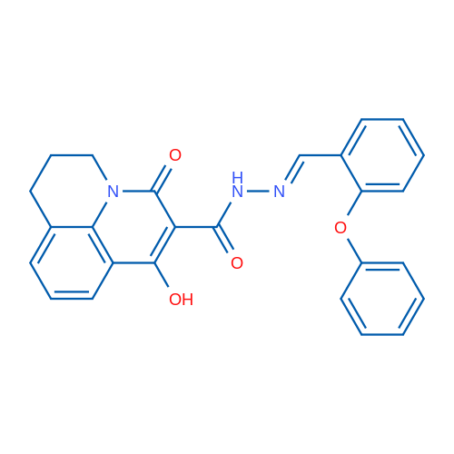 4-Hydroxy-2-oxo-N'-[(1E)-(2-phenoxyphenyl)methylidene]-1-azatricyclo[7.3.1.0^{5,13}]trideca-3,5(13),6,8-tetraene-3-carbohydrazide 1g