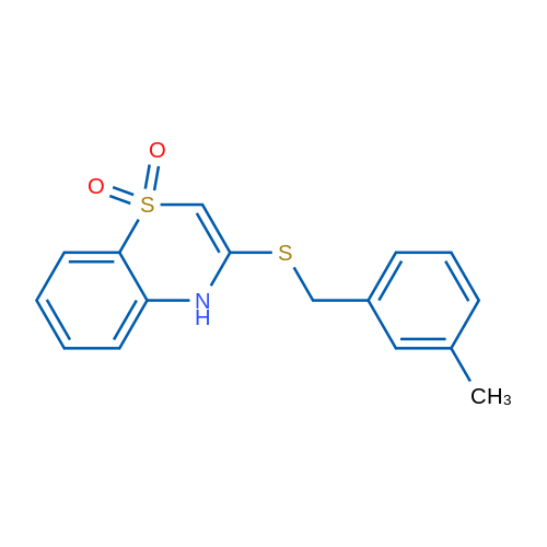 3-{[(3-methylphenyl)methyl]sulfanyl}-4H-1lambda6,4-benzothiazine-1,1-dione 1g