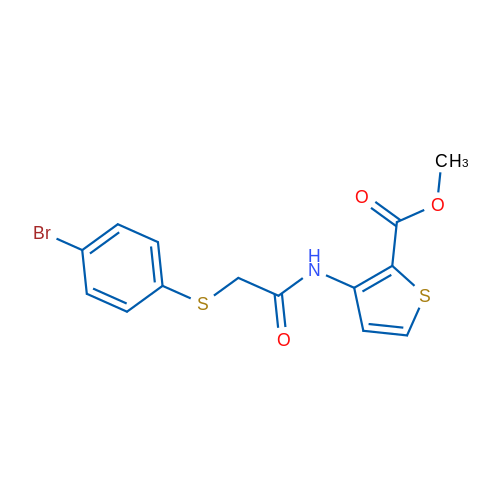 Methyl 3-{2-[(4-bromophenyl)sulfanyl]acetamido}thiophene-2-carboxylate 1g