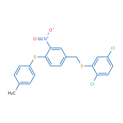 4-{[(2,5-dichlorophenyl)sulfanyl]methyl}-1-[(4-methylphenyl)sulfanyl]-2-nitrobenzene 1g