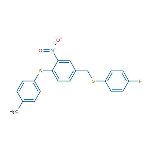 4-{[(4-fluorophenyl)sulfanyl]methyl}-1-[(4-methylphenyl)sulfanyl]-2-nitrobenzene 1g