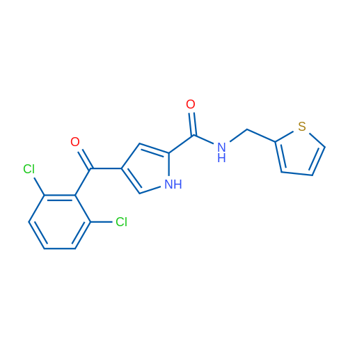 4-(2,6-Dichlorobenzoyl)-N-[(thiophen-2-yl)methyl]-1H-pyrrole-2-carboxamide 1g