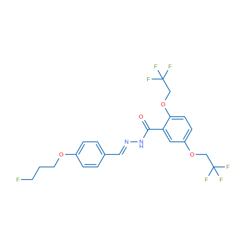 N'-[(1E)-[4-(3-Fluoropropoxy)phenyl]methylidene]-2,5-bis(2,2,2-trifluoroethoxy)benzohydrazide 1g