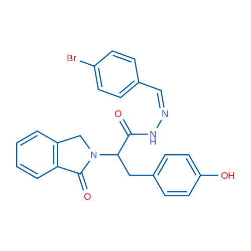 N'-[(1Z)-(4-Bromophenyl)methylidene]-3-(4-hydroxyphenyl)-2-(1-oxo-2,3-dihydro-1H-isoindol-2-yl)propanehydrazide 1g