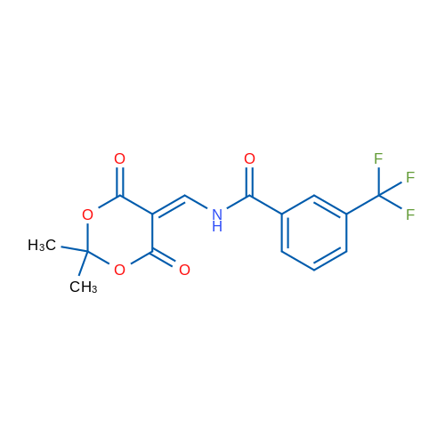 N-[(2,2-Dimethyl-4,6-dioxo-1,3-dioxan-5-ylidene)methyl]-3-(trifluoromethyl)benzamide 1g