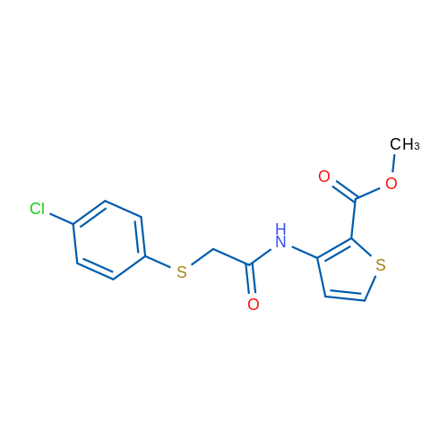 Methyl 3-{2-[(4-chlorophenyl)sulfanyl]acetamido}thiophene-2-carboxylate 1g