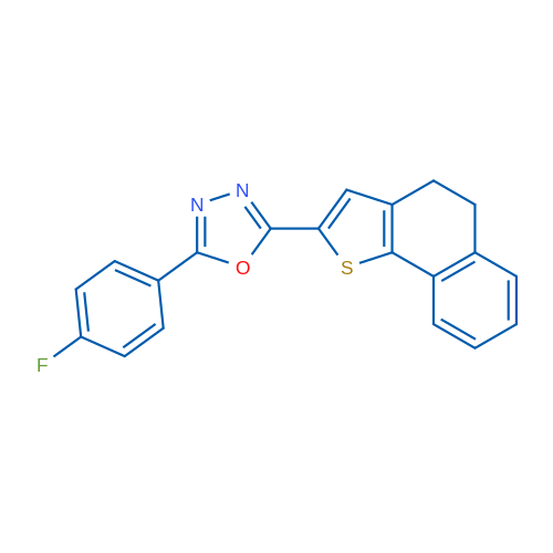 2-(4-Fluorophenyl)-5-{4H,5H-naphtho[1,2-b]thiophen-2-yl}-1,3,4-oxadiazole 1g