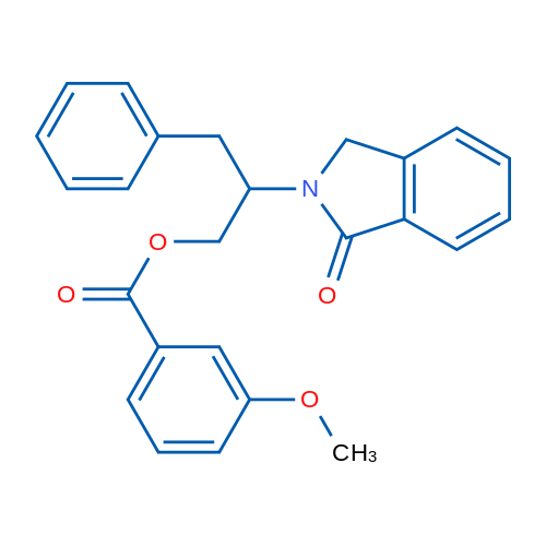 2-(1-Oxo-2,3-dihydro-1H-isoindol-2-yl)-3-phenylpropyl 3-methoxybenzoate 1g